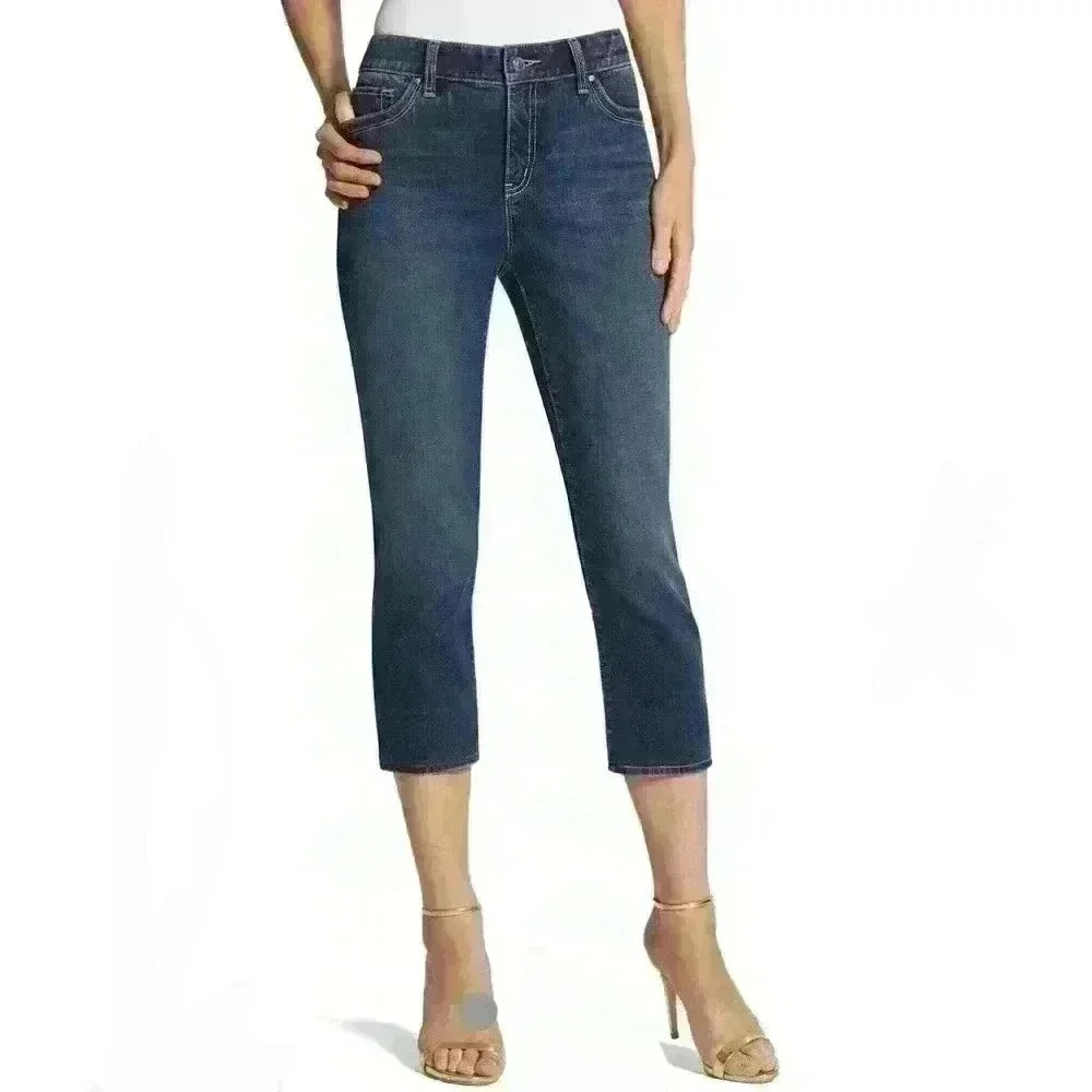 Chico's women's the so lifting crop dark wash jeans Chico size 0.5 - Picture 1 of 12